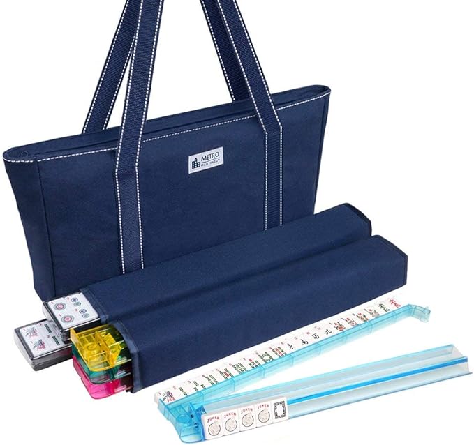 American Mahjong Set Blue Canvas Bag