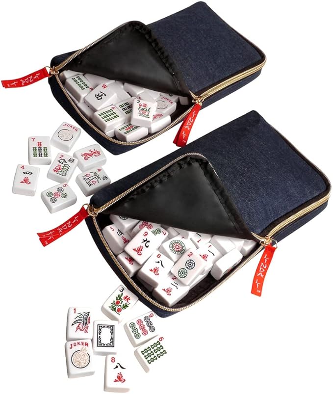 American Mahjong Set Denim Blue Soft Bag