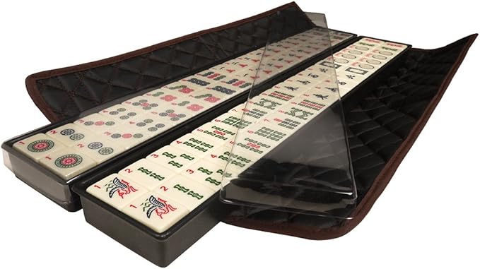 New American Mahjong Set Brown Soft Bag