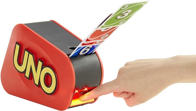 UNO Extreme Card Game Featuring Random-Action Launcher with Lights & Sounds