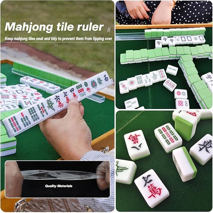 Mahjong Table with Mahjong Tiles Set