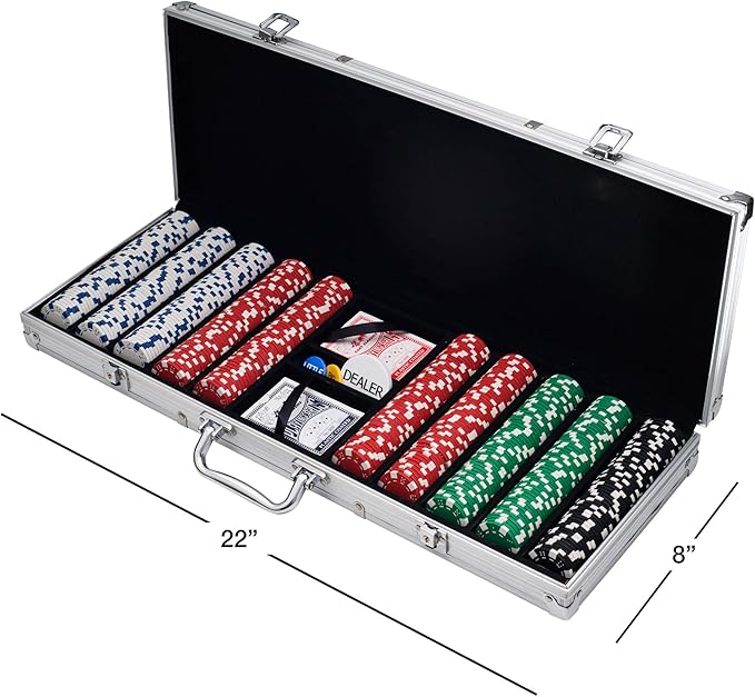 Poker Chips Set,500 Pcs Poker Chips for Texas Holdem