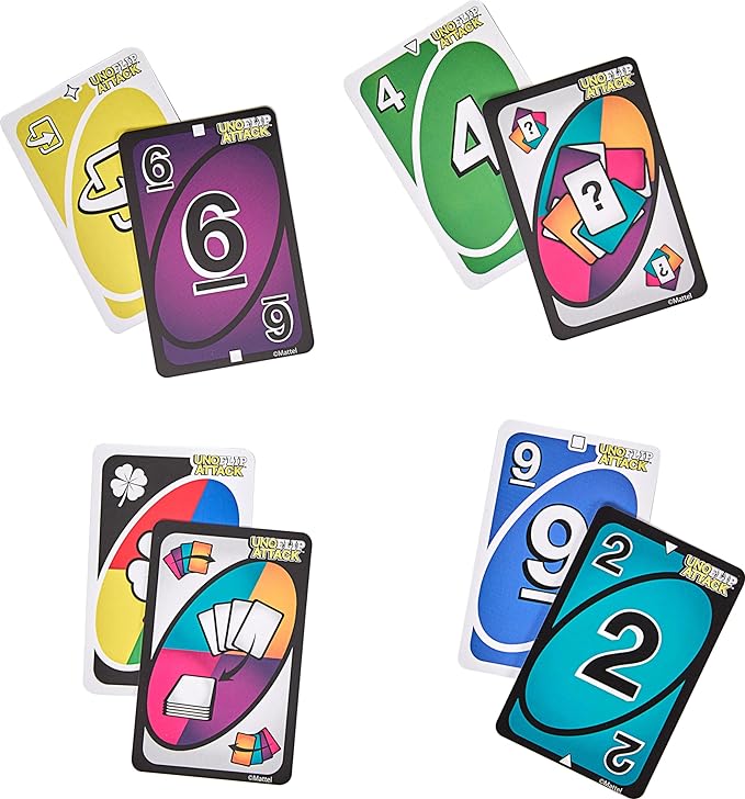 UNO Flip Attack Card Game for Kids, Adults & Family Combines