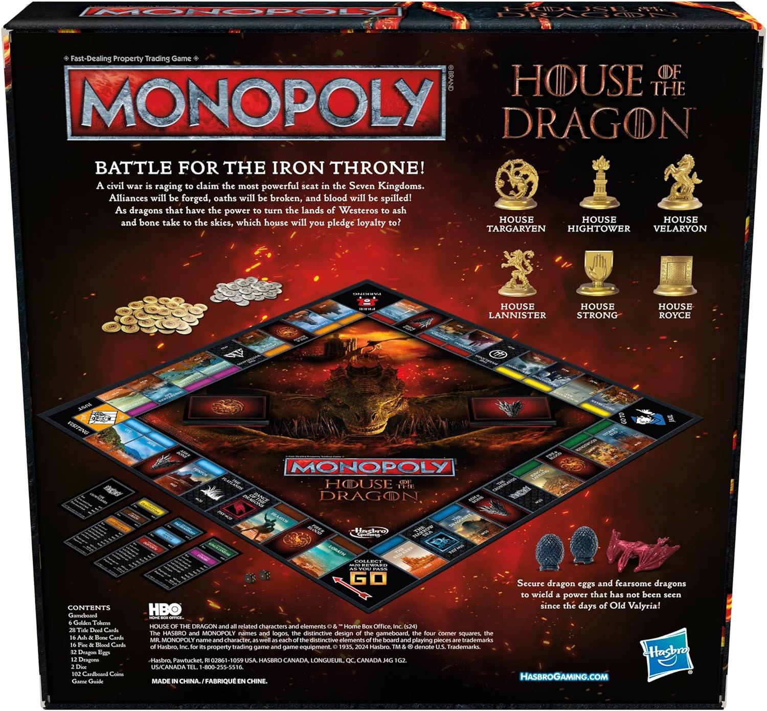 Monopoly House of the Dragon Edition Board Game